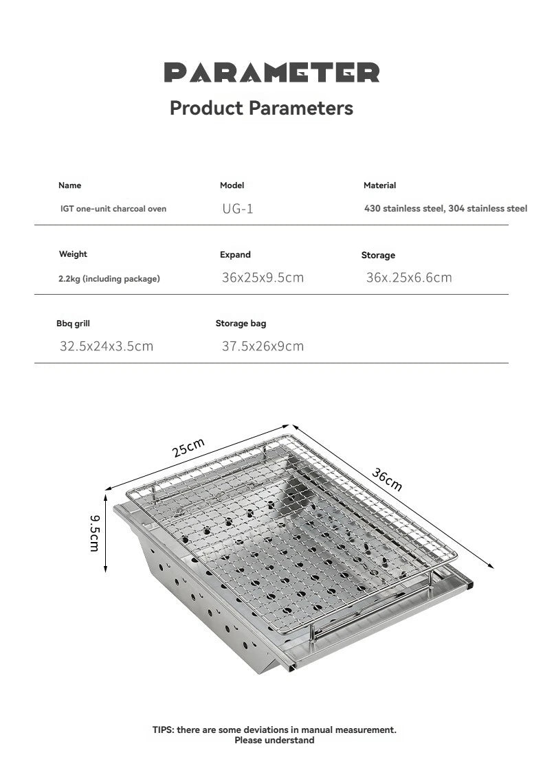 Campingmoon Ug-1 Igt Carbon Grill Camping Table Expansion