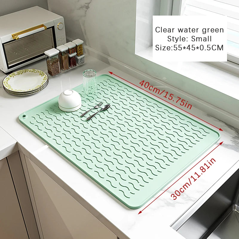 Silicone Dish Drying Mat Heat Resistant Foldable Non-Slip