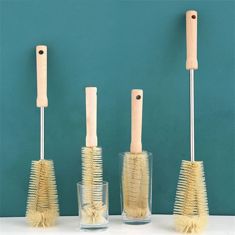 Wooden Bottle Cleaning Brush Long Handle Washing Brush