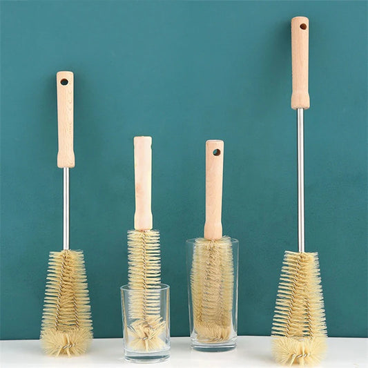 Wooden Bottle Cleaning Brush Long Handle Washing Brush