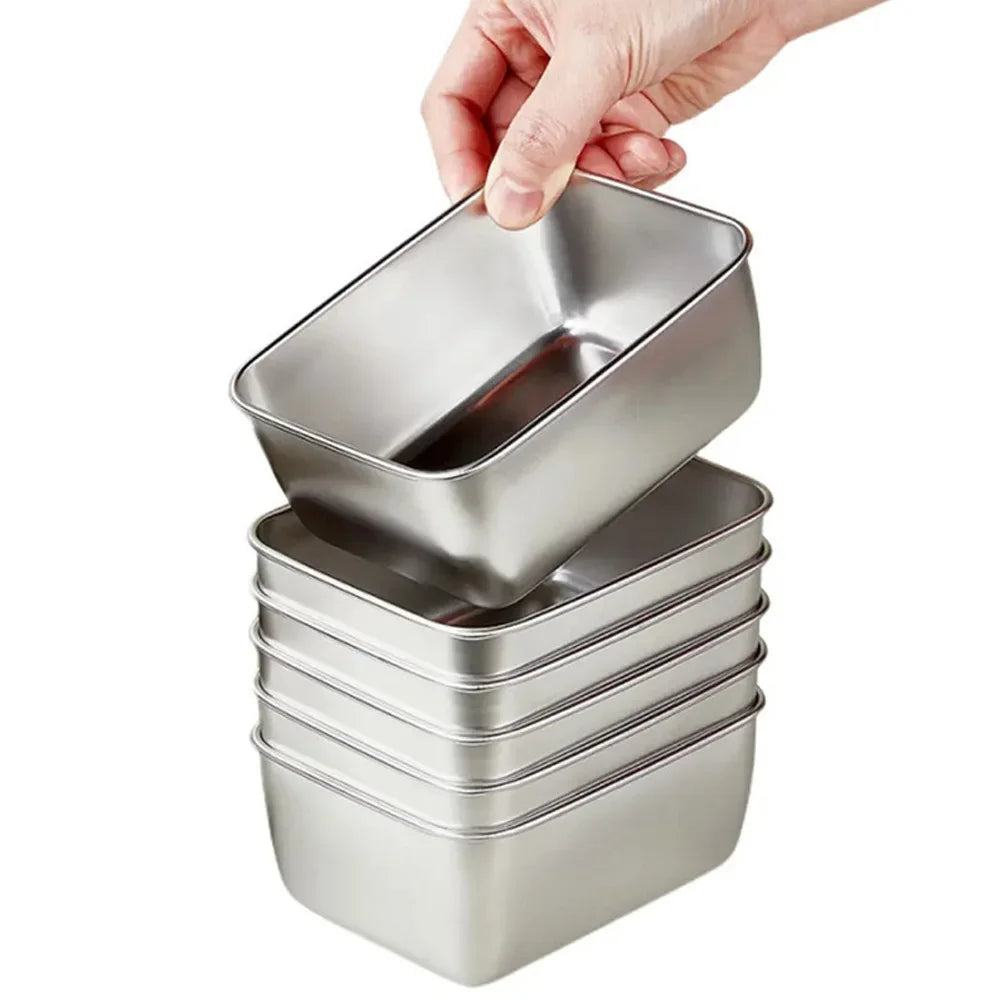 Stainless Steel Food Storage Container Fridge Fresh-Keep Storage