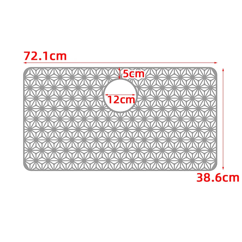 Sink Silicone Mat Anti-Scratch Honeycomb Pad Dishwashing Basin