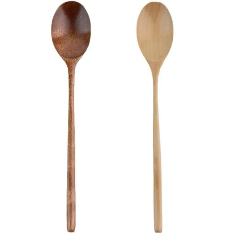 Long Wooden Teaspoons Cooking Utensils Soup Tea Honey
