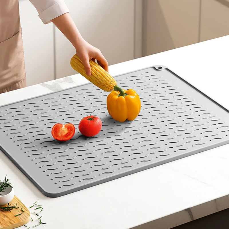 Silicone Dish Drying Mat Heat Resistant Foldable Non-Slip