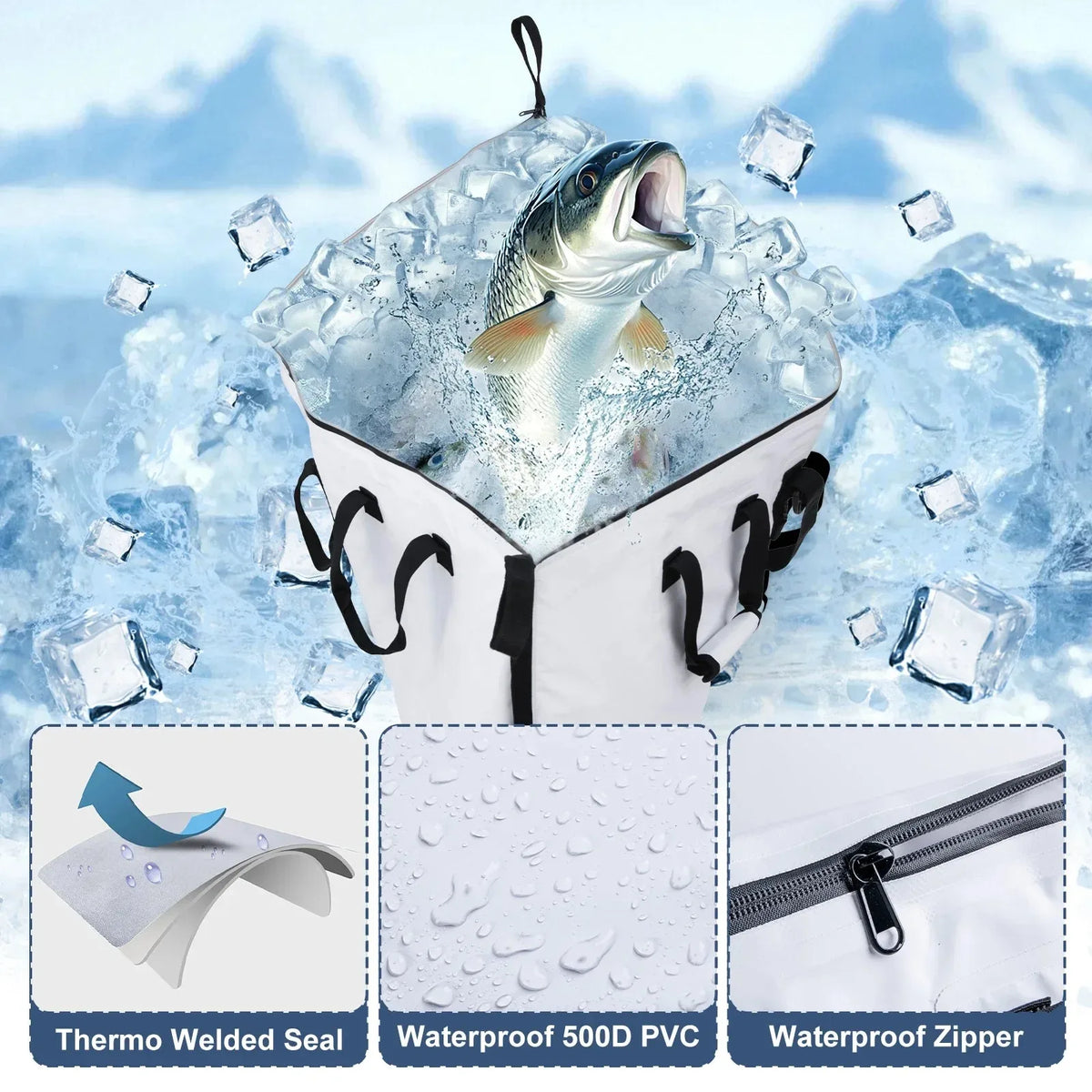 Goture Insulate Fishing Cooler Bag Waterproof 500d Pvc