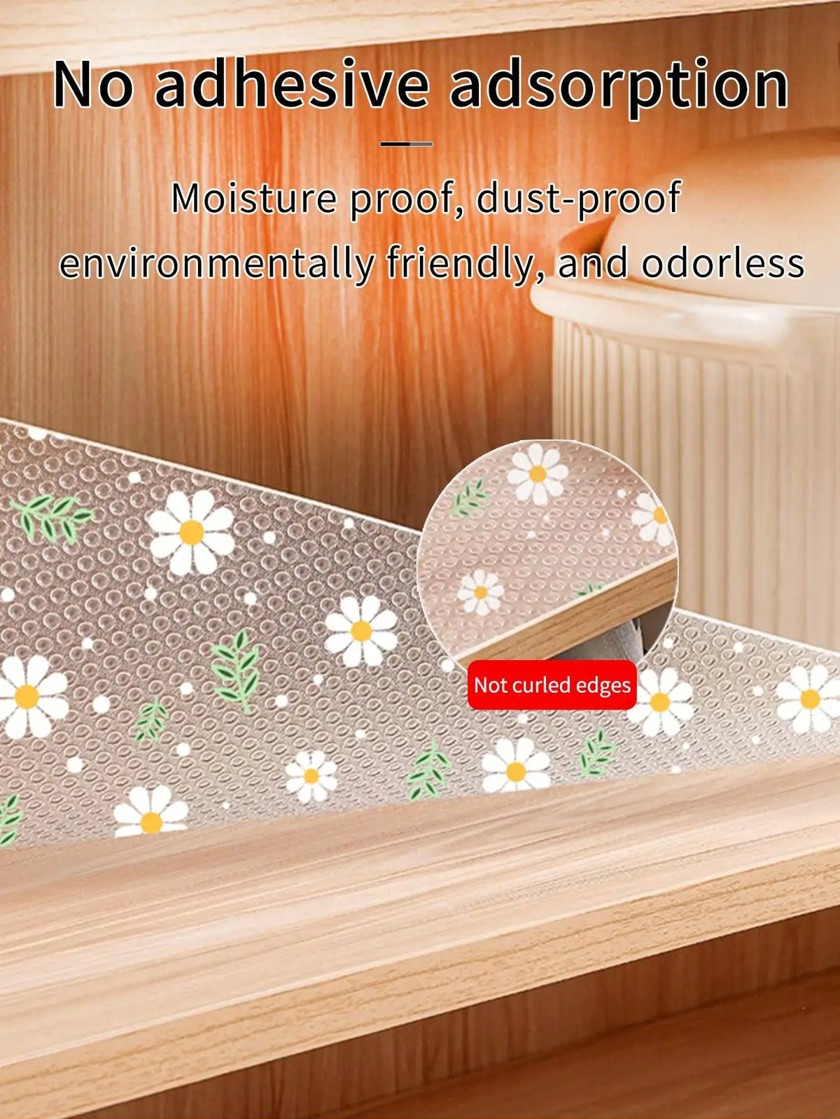 Daisy Flower Cabinet Mat Reusable Drawer Mat Dining
