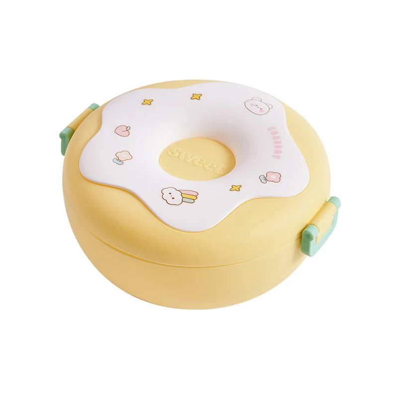 Lunch Box Kid School Child Snack Box Donut
