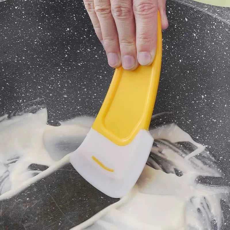 3pcs Scraper Oil Stain Cleaning Silicone Spatula Cake