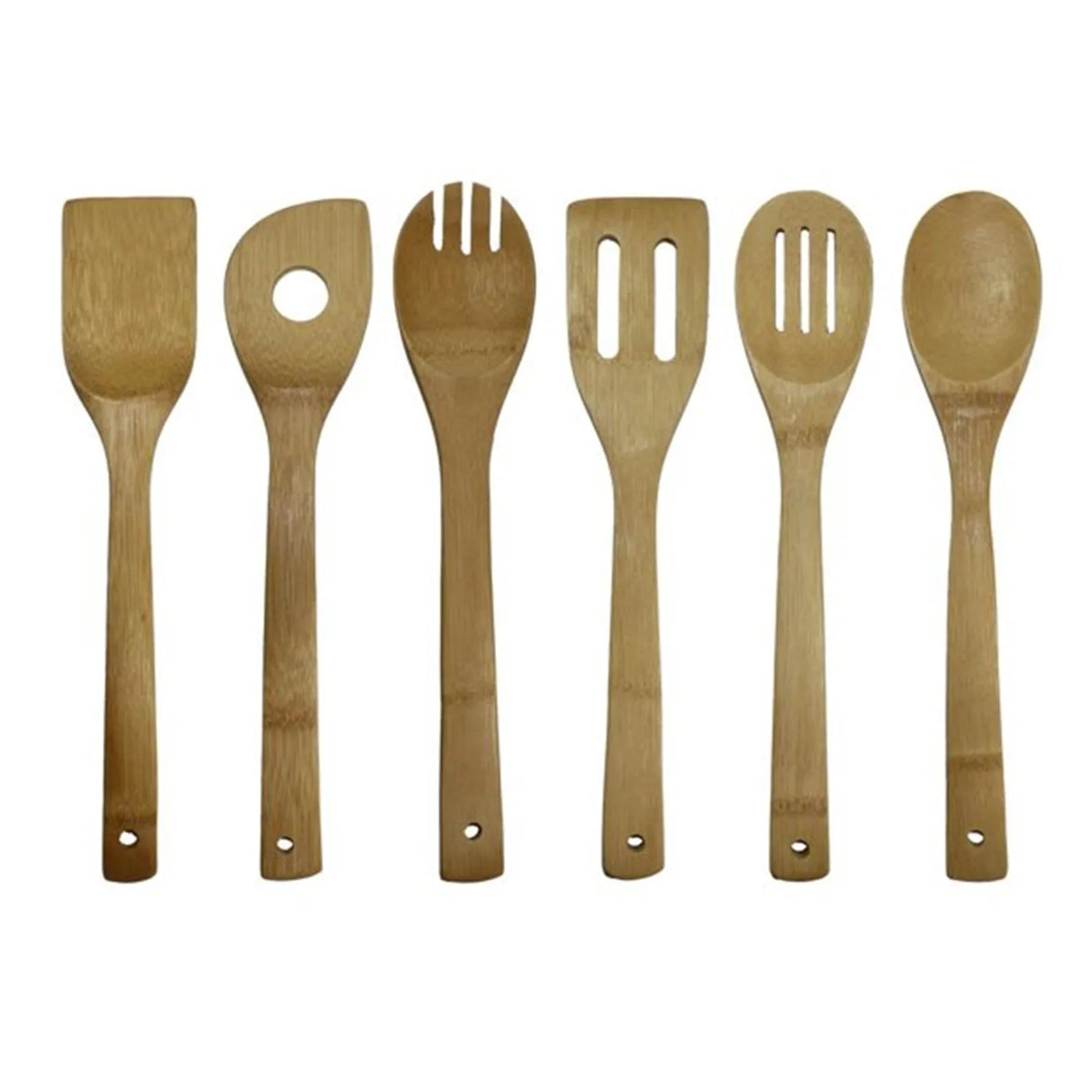 Wooden Spoons Cooking 6-Piece Nonstick Bamboo Cooking Utensils
