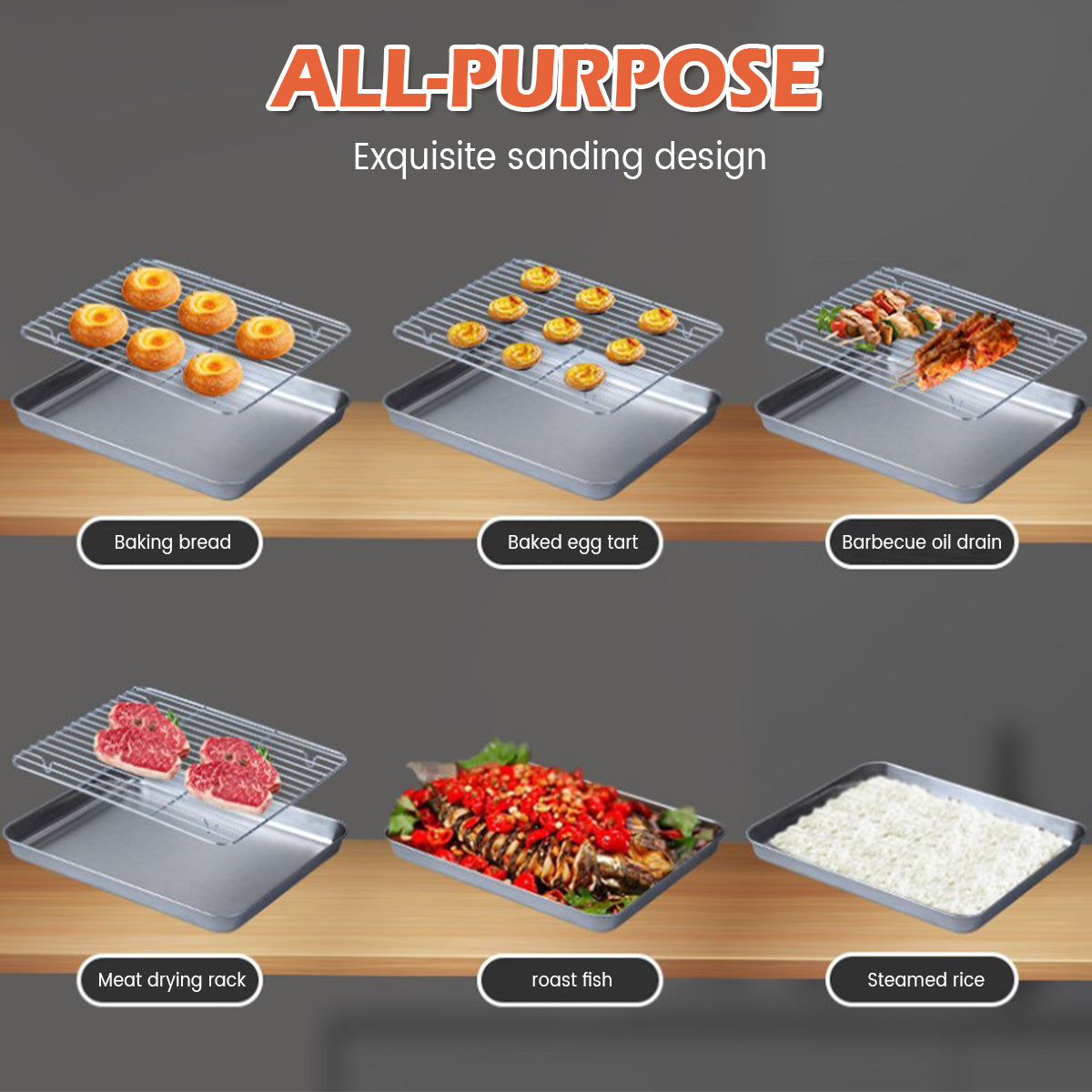 316 Stainless Steel Barbecue Tray Flat Chassis Multi