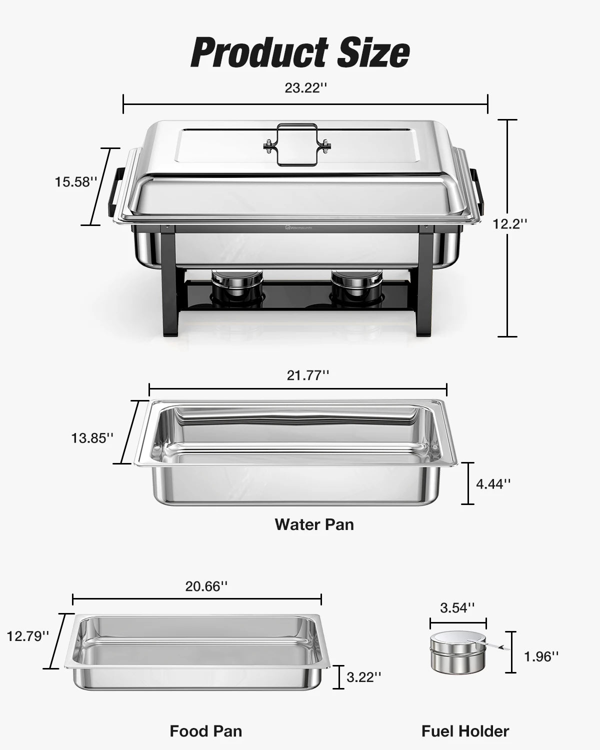 4pack 10l Chafing Dish Buffet Stainless Steel Chafer