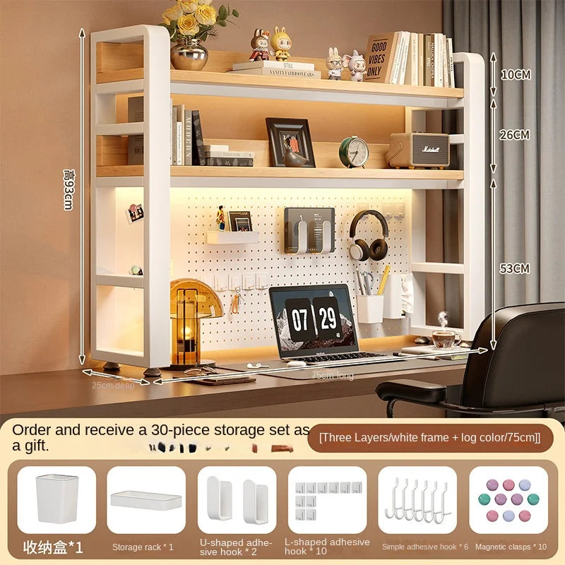 Desktop Shelving Unit Pegboard Desk/Computer Desk Multi-Layer