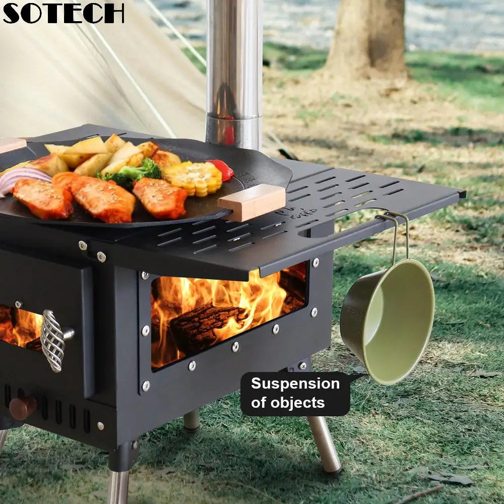 Pellet Burner 16l Storage Capacity Stainless Steel Firewood