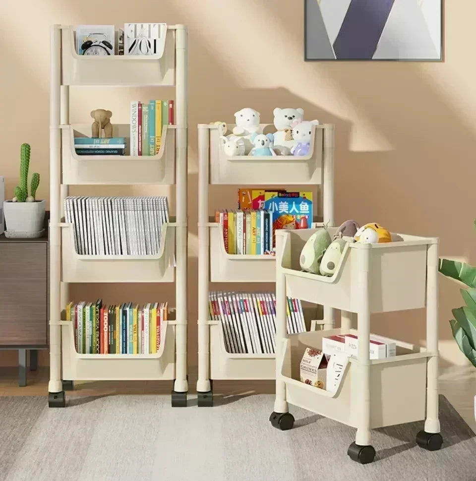 Organizer Storage Rack Mobile Snack Toy Trolley Desk