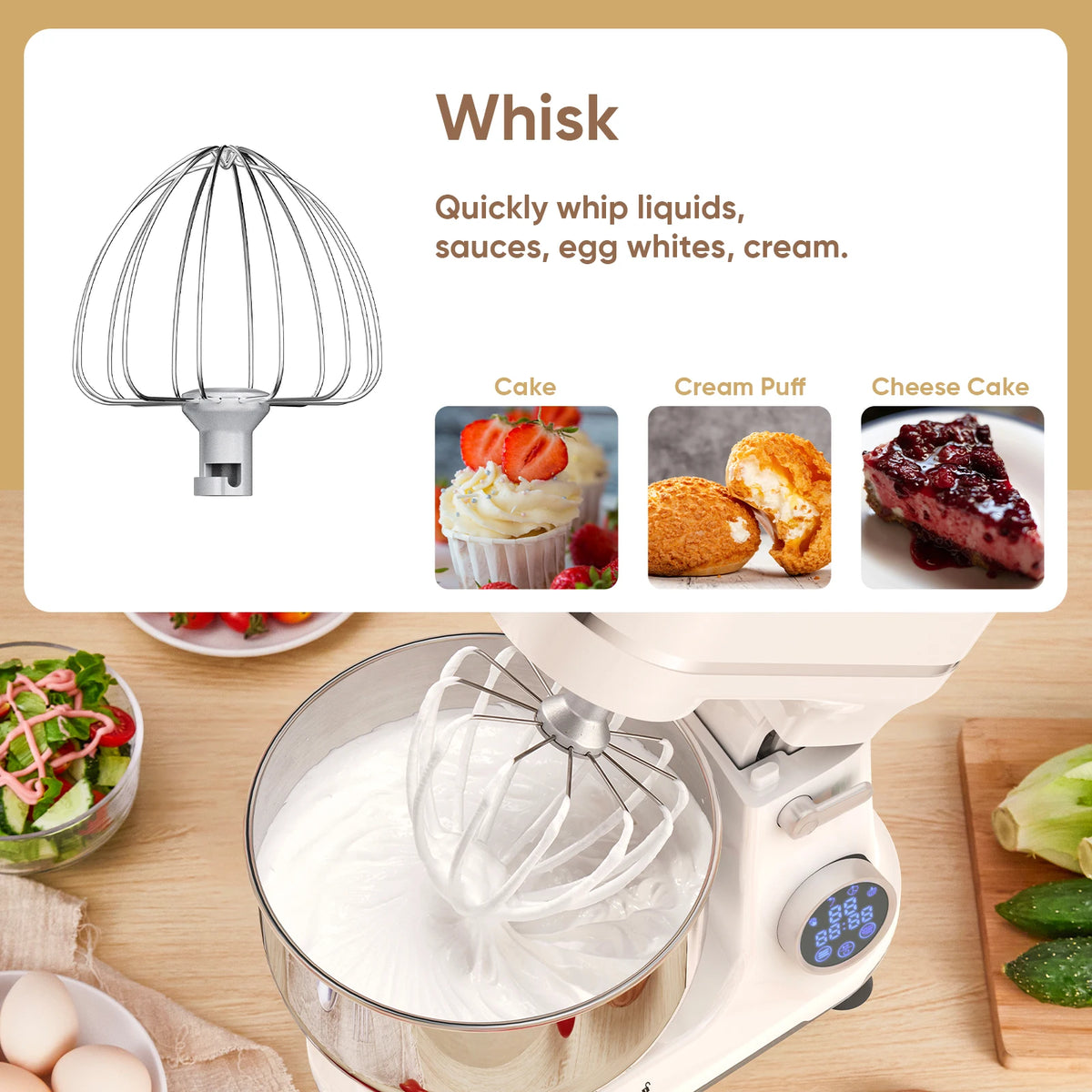 Biolomix Food Stand Mixer 1200w 11-Speeds Dc Motor