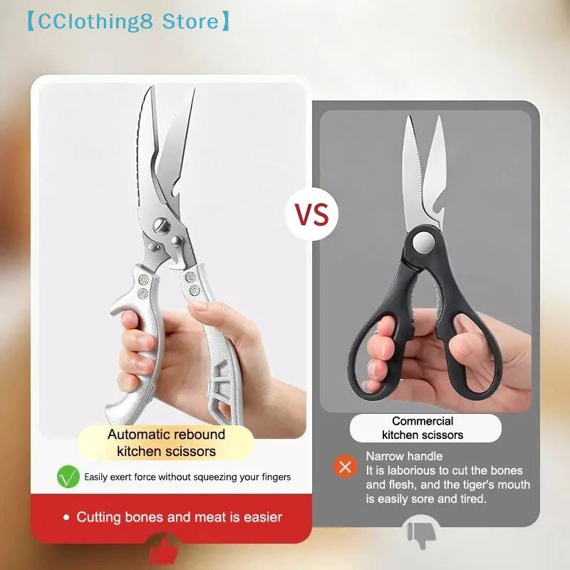 Multipurpose High Carbon Steel Chicken Scissors Ultra Sharp
