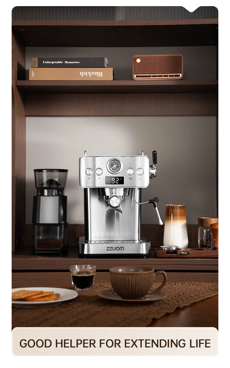 20bar Semi-Automatic Espresso Machine Stainless Steel Casing
