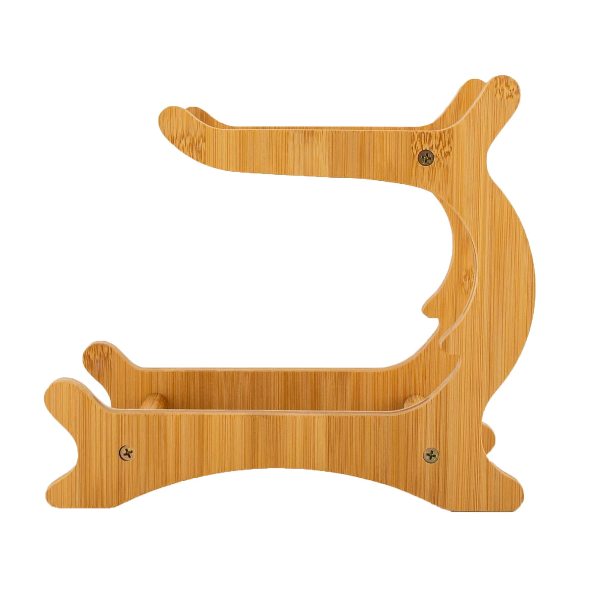 2-Tier Fruit Bowl Bamboo Fruit Basket Stand Food-Grade
