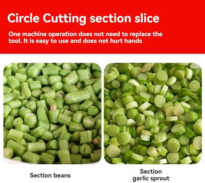 700rpm Commercial Electric Scallion Chopper 150kg/H Vegetable