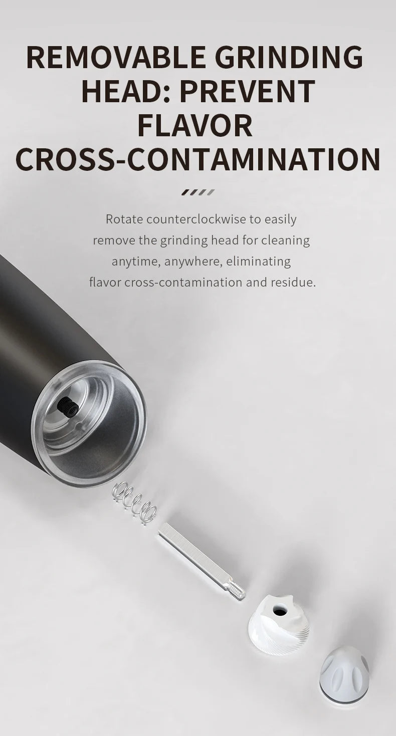 Usb Rechargeable Electric Salt Pepper Grinder Adjustable
