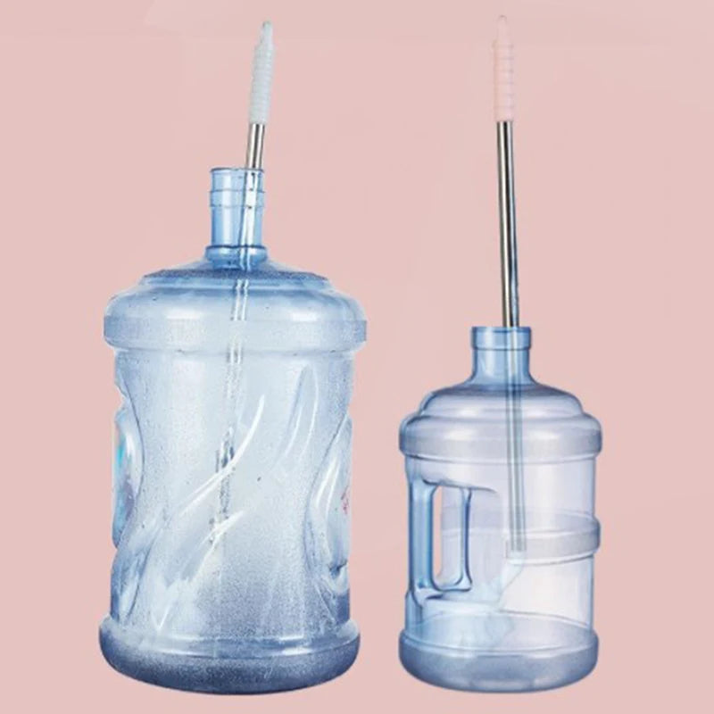[E] Long Bottle Brush Bottle Cleaner Brush Nylon Bristles Stainless Steel Handle Bendable Brush Head Bottle Cleaning Brush
