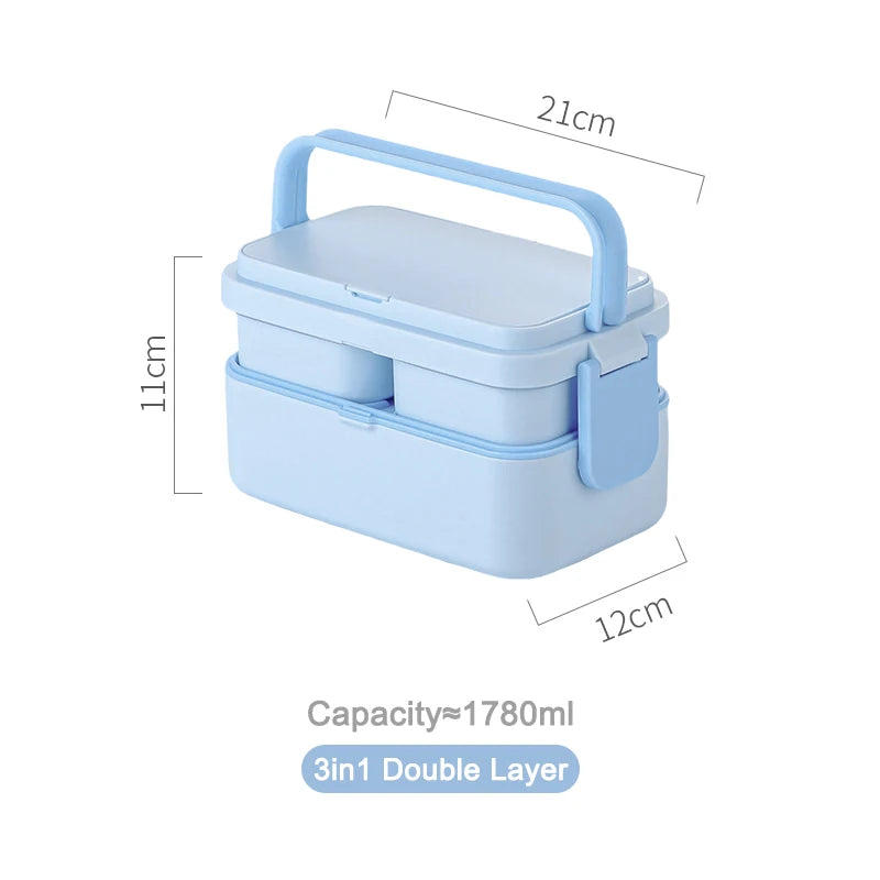 Magic Bento Box Double Layer Lunch Box Meal