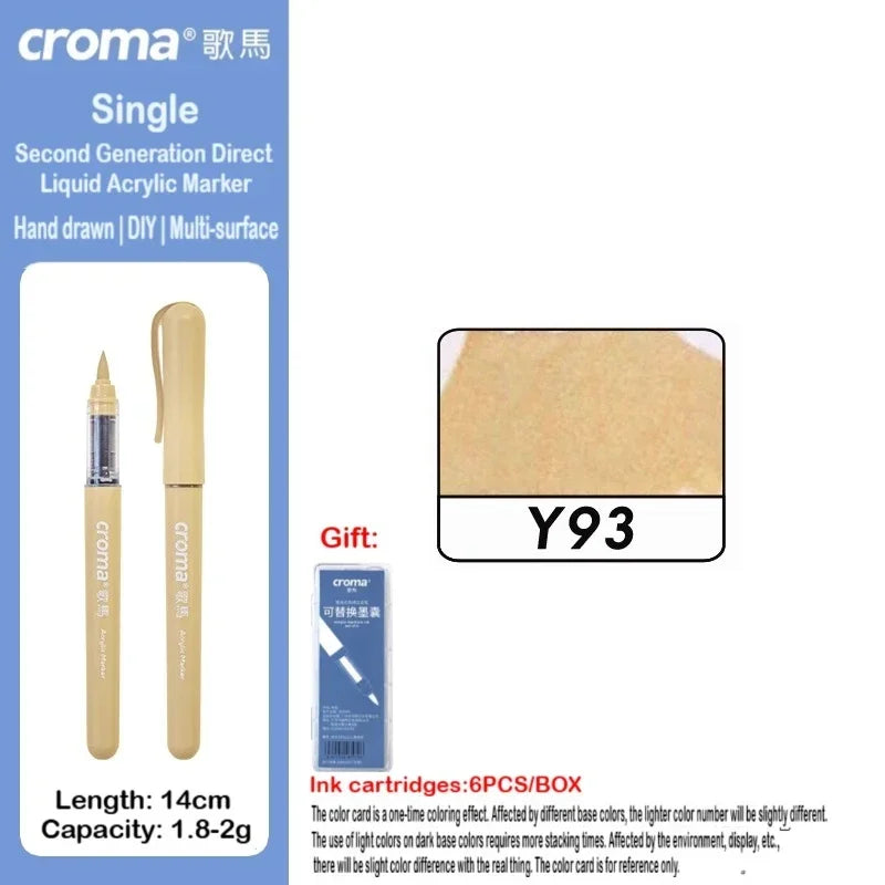 Croma 160/1 Colors Refillable Direct Liquid Acrylic Marker