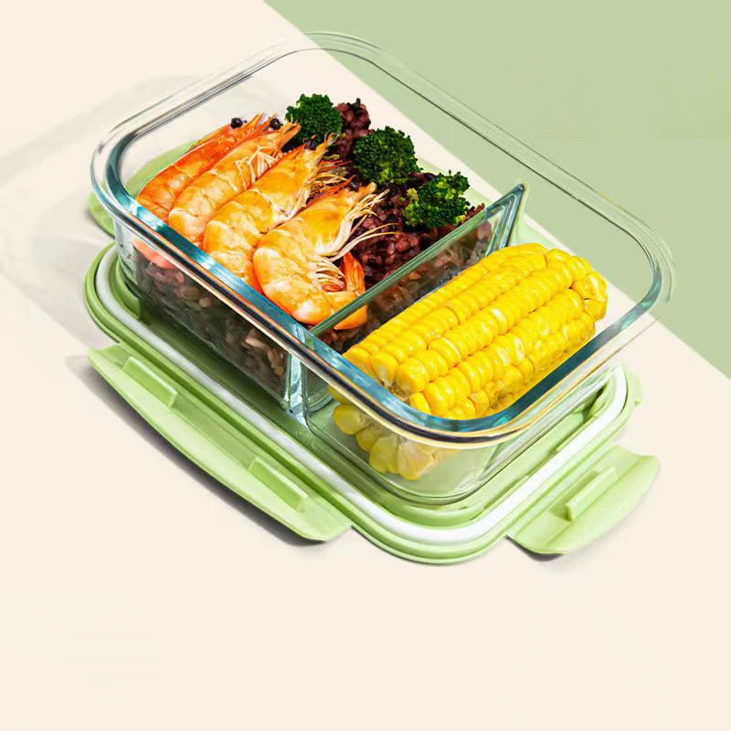 Style Lunch Box Glass 1050ml Microwave Bento Box