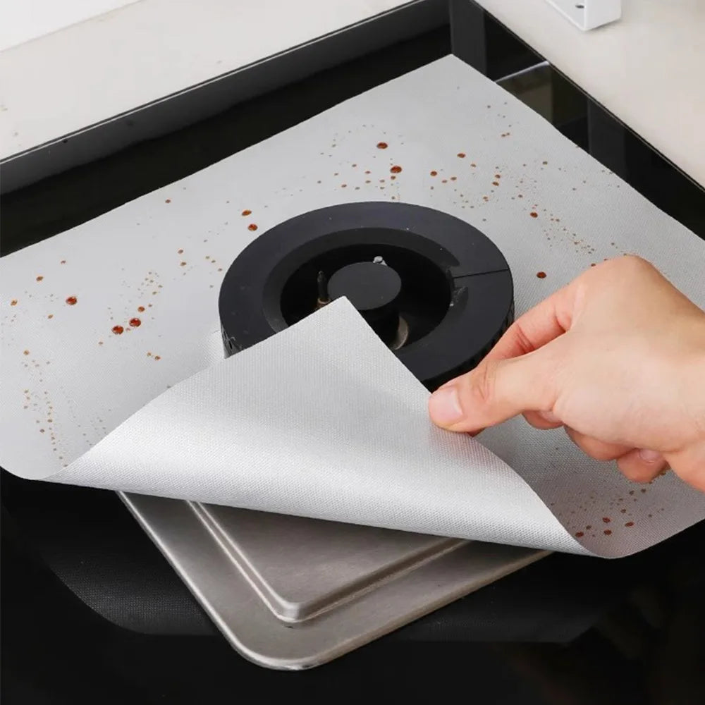 Gas Stove Burner Covers Square Heat-Resistant Oil-Proof Reusable