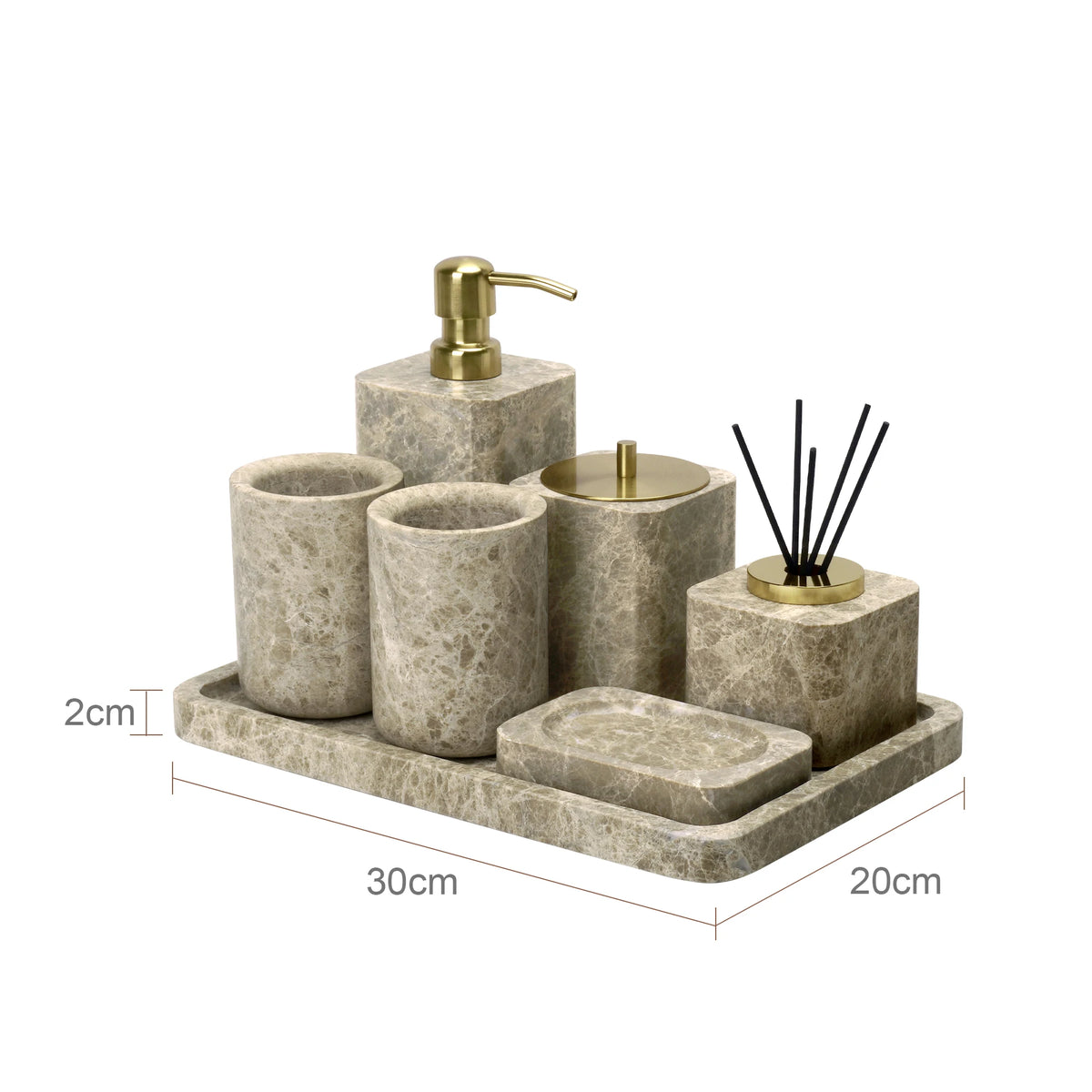 Emperador Light Natural Marble Bathroom Soap Dish Soap