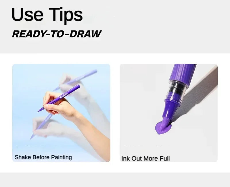 Kasimir Soft Brush Direct-Liquid Acrylic Marker Paint Pen