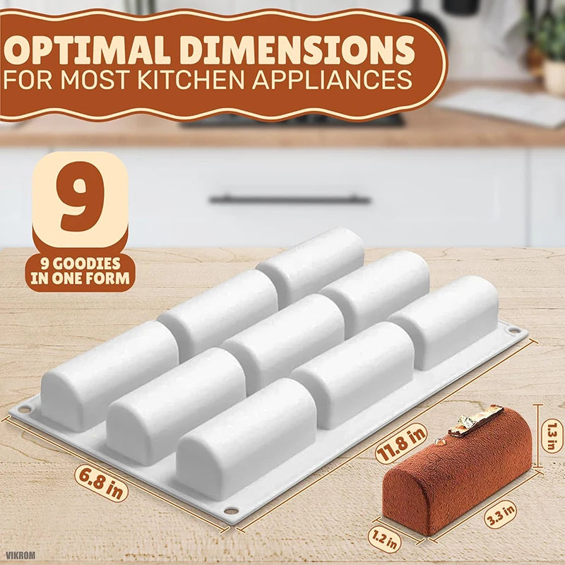Cavity Log Cake Mold Baking 3d Roll Cylinder