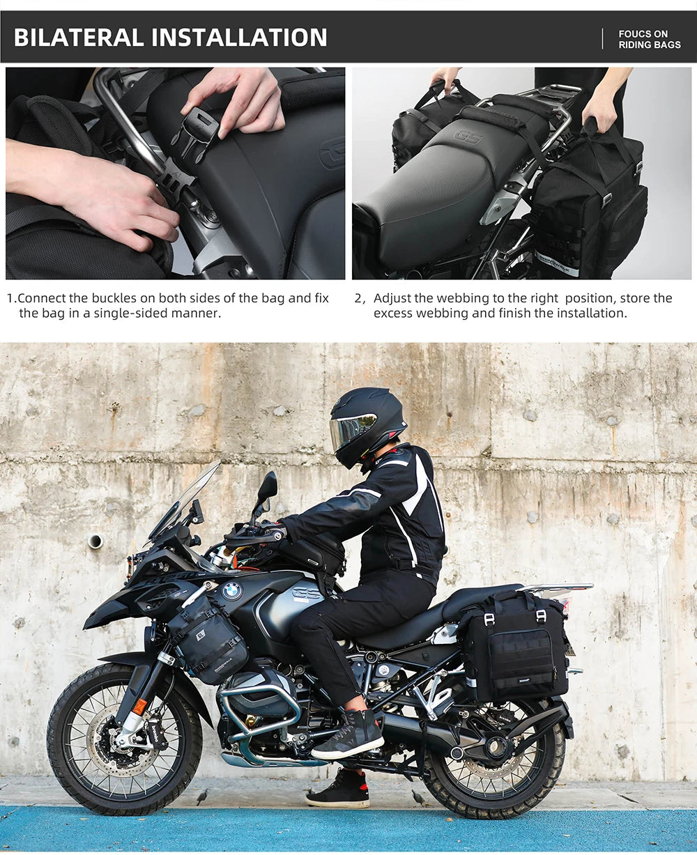 Rhinowalk Motorcycle Side Bag Quick Release 3d Cube
