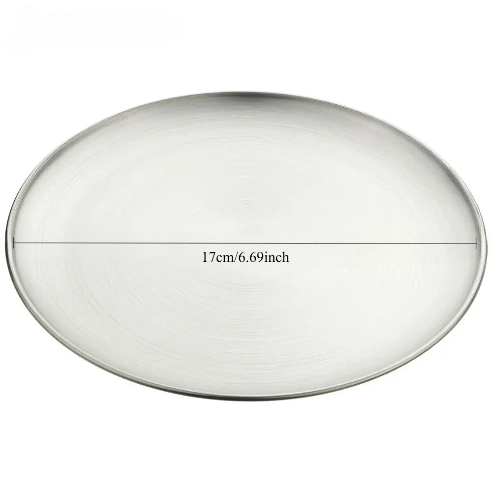 Stainless Steel Metal Dining Disc Round Bone Spitting