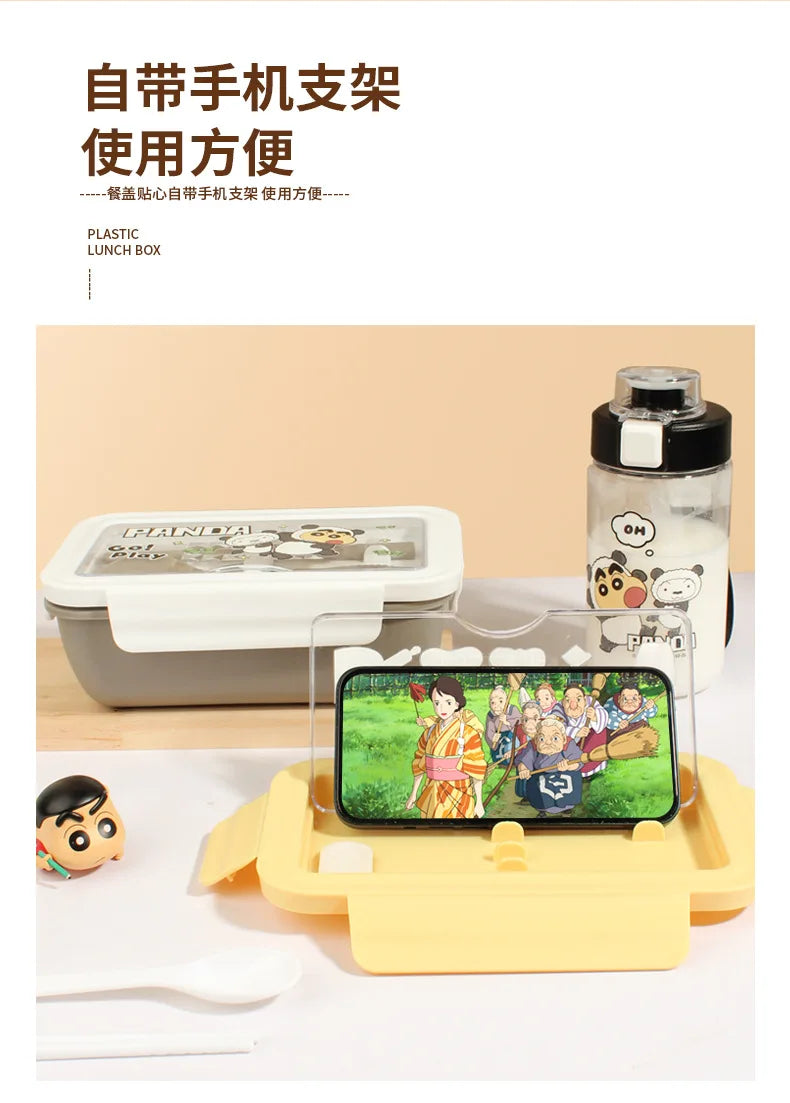 Crayon Shinchan Lunch Box Water Cup 2-Piece Food