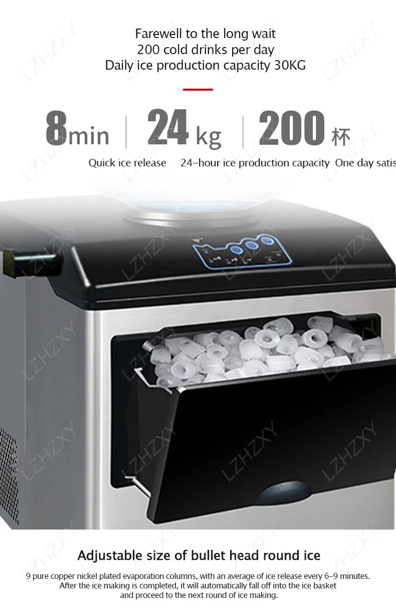 25kg Ice Maker Electric Commercial Ice Cube Maker