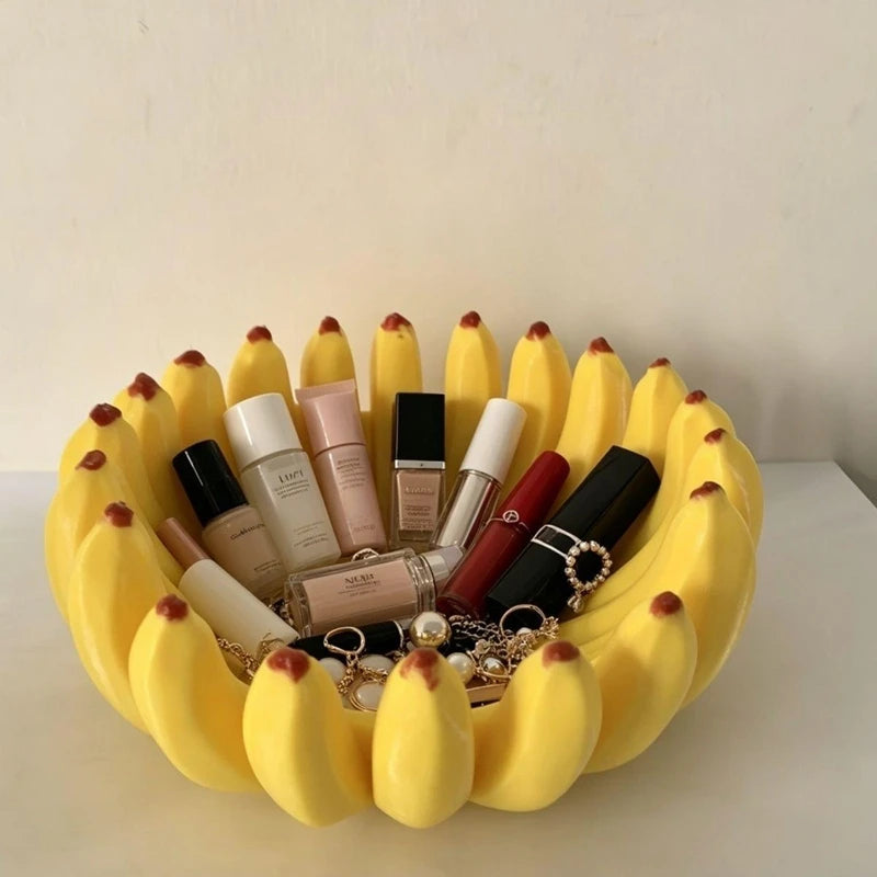 Unique Banana Shaped Fruit Bowl Counter Organizer Cute