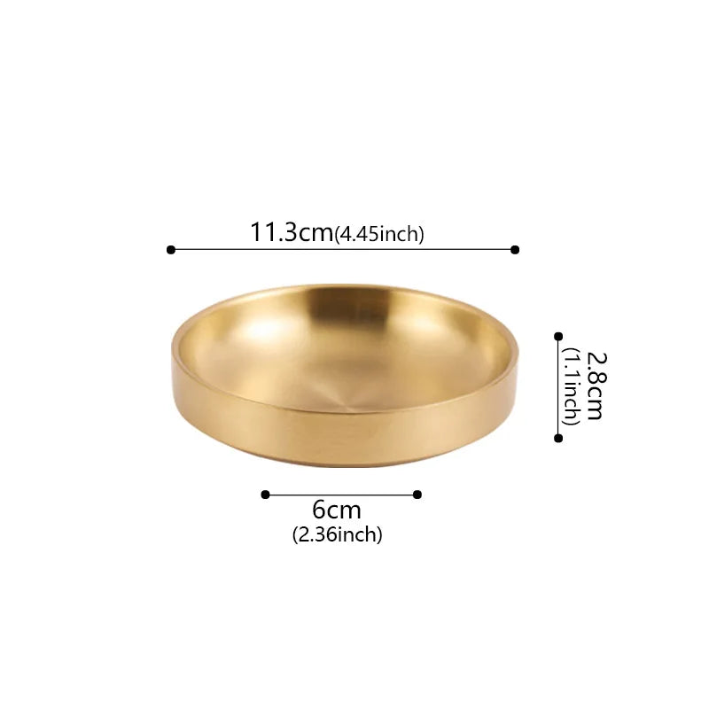 Stainless Steel Sauce Dish Small Dish Kimchi Dish