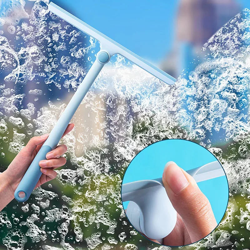 360 Degree Rotatable Shower Squeegee Glass Wiper Scraper