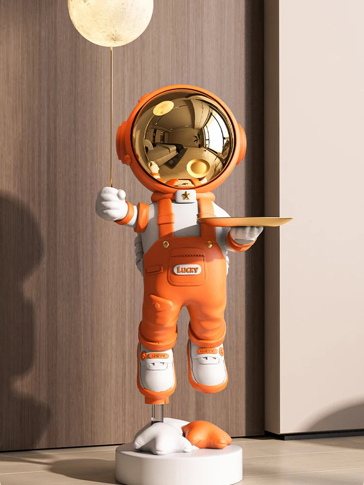 Decor Astronaut Statues Tray Storage Rack Art Ornaments