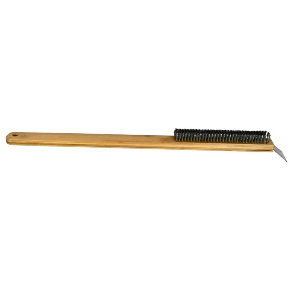 Long Handle Pizza Oven Brush Scraper Grill Cleaning