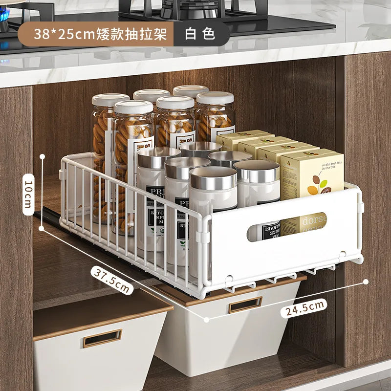 Storage Rack Pull Out Cabinet Organizer Slide Drawer