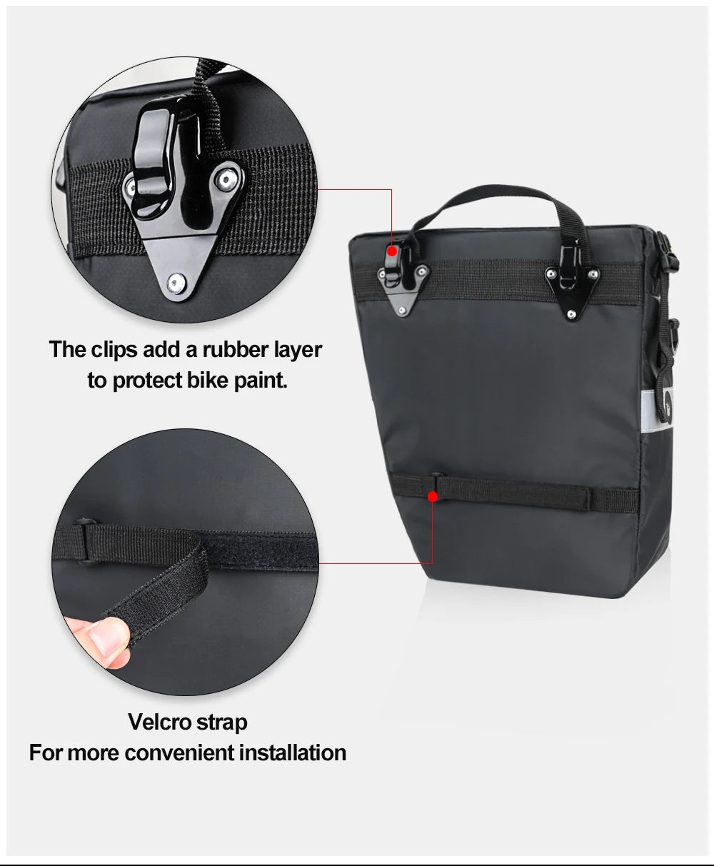 Rhinowalk Bike Pannier Bag In Big Capacity Trunk