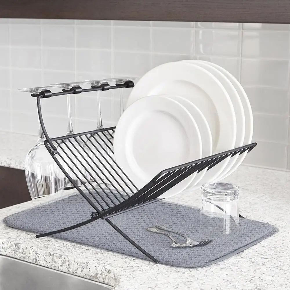 Dish Drying Pad Slip Resistant Dishwashing Mat Waterproof
