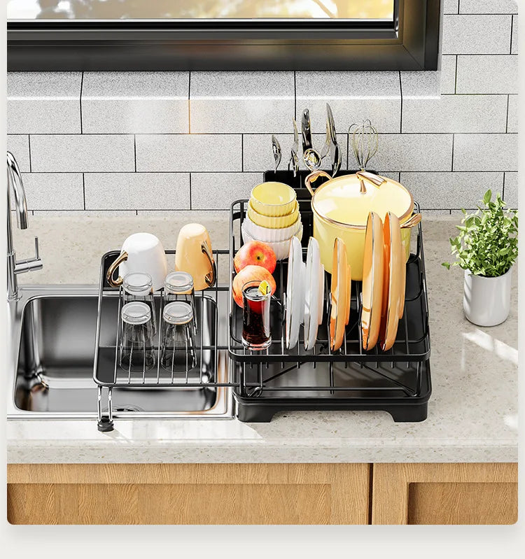 Dish Drying Rack Dish Rack Drainboard Expandable Dish