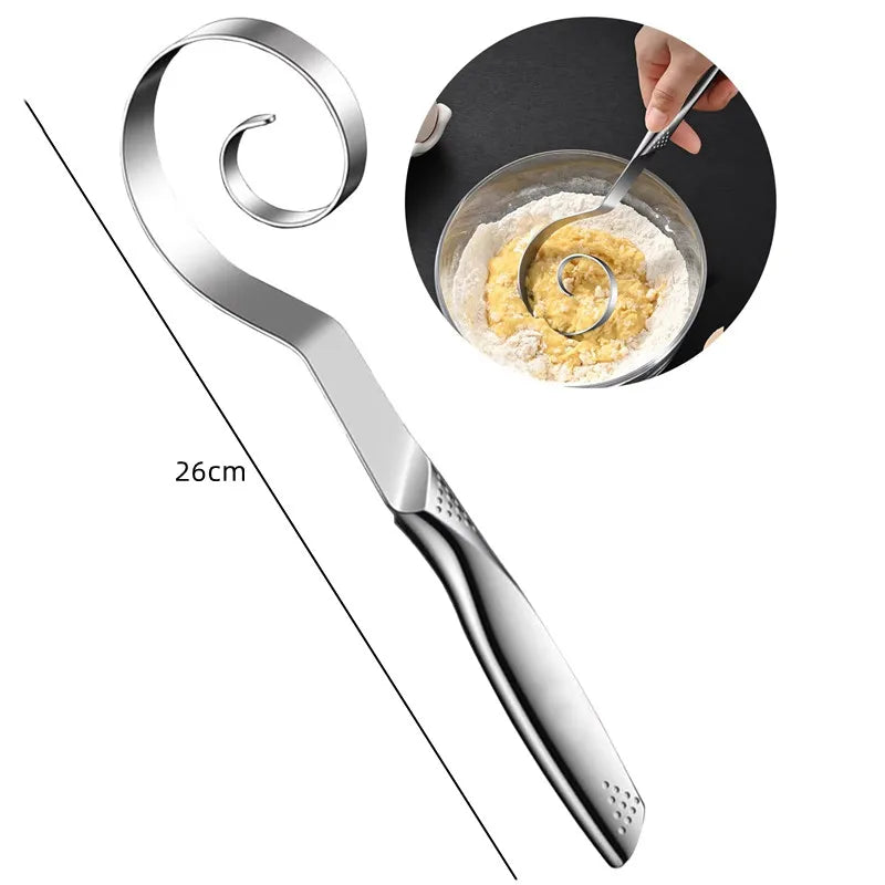 Danish Dough Whisk Stainless Steel Handheld Bread Blender