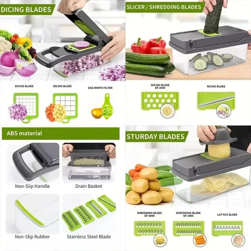Vegetable Cutter 5-In-1 Food Chopper Tomato Carrot Cheese