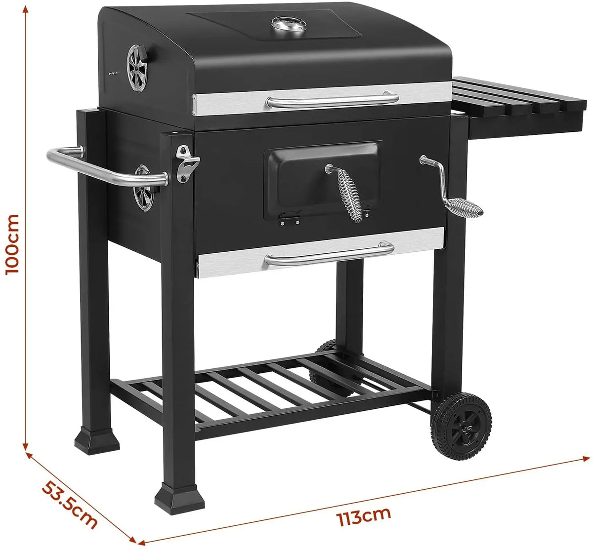 10 People Bbq Camping Charcoal Barbecue Stove Wheels