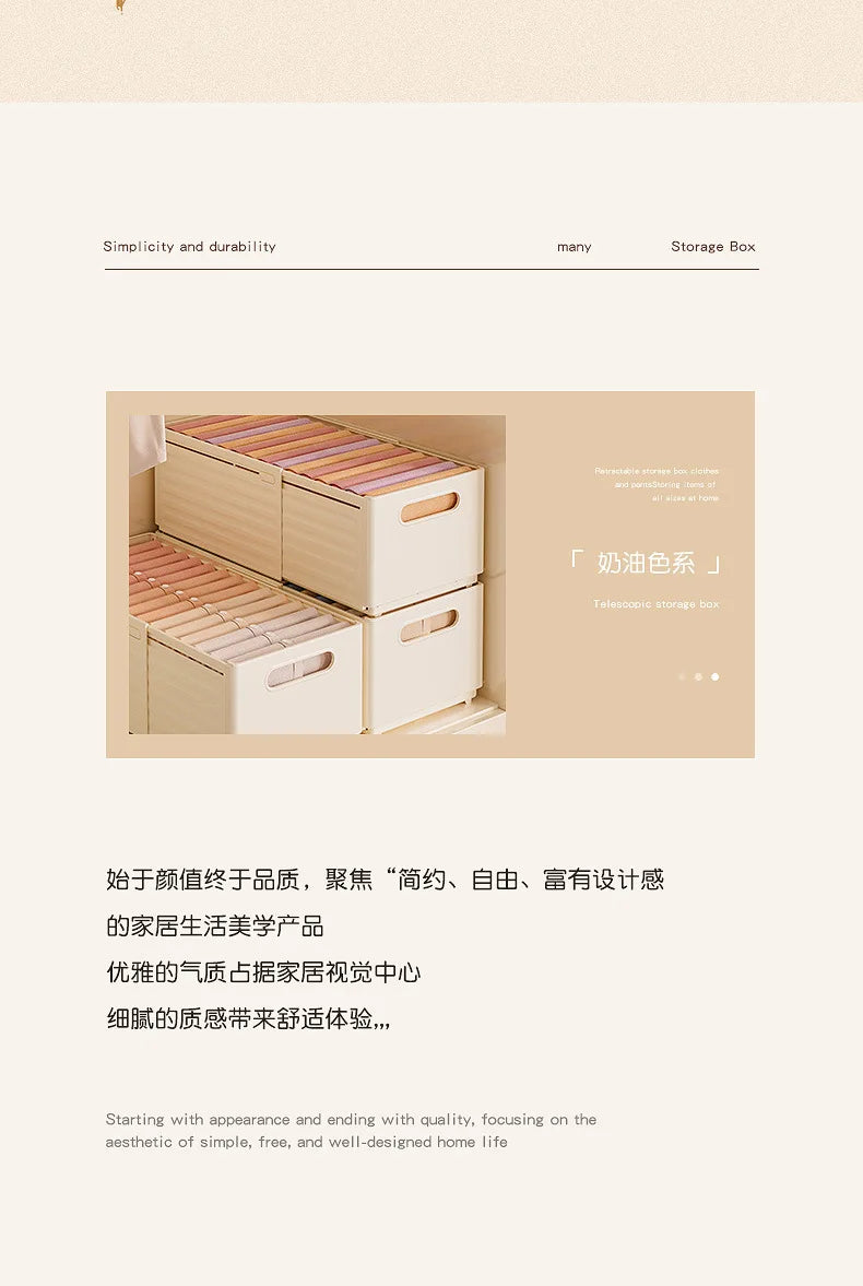 Adjustable Clothes Storage Box Closet Organizer Categorized