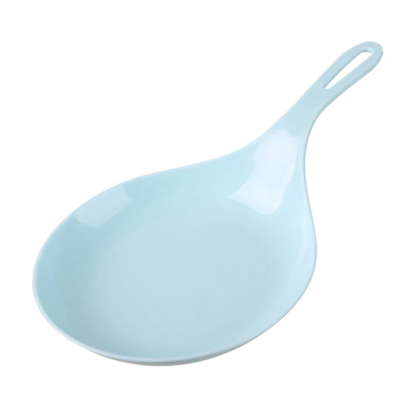 Handheld Dish Fashion White Handle Large Spoon Tray